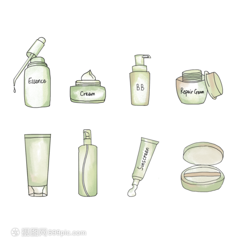 化妝品護(hù)膚品免摳素材